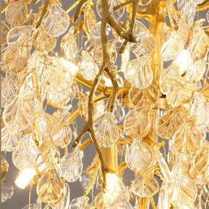 Ldyllic Glass Leaves Chandelier