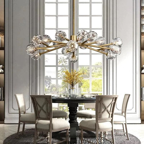 Kristina Glass Round  Dining Room Chandelier 48"