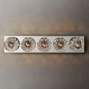 Kristina Clear Glass Linear Grand Bathroom Wall Sconce