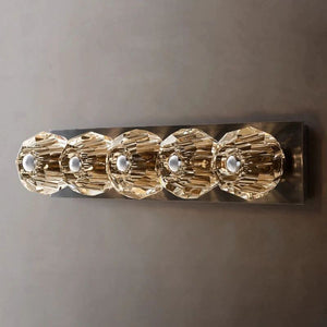 Kristina Clear Glass Linear Grand Bathroom Wall Sconce