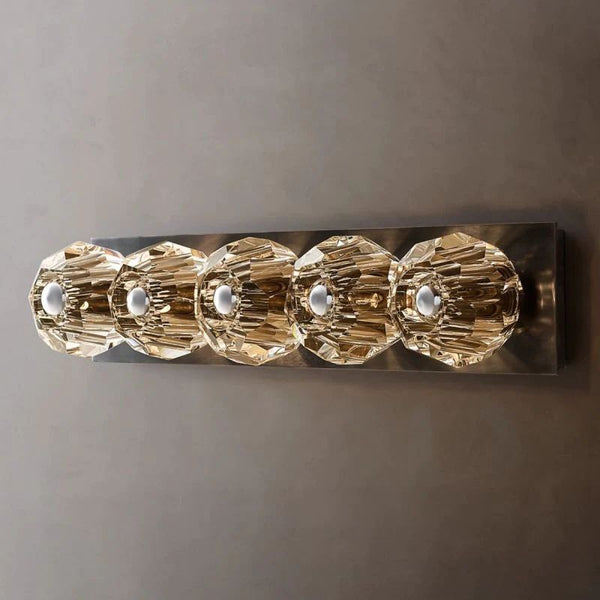 Kristina Clear Glass Linear Grand Bathroom Wall Sconce