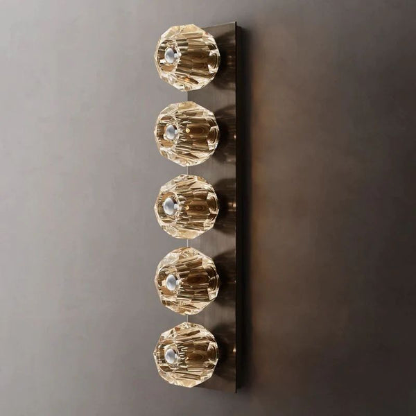 Kristina Clear Glass Linear Grand Bathroom Wall Sconce