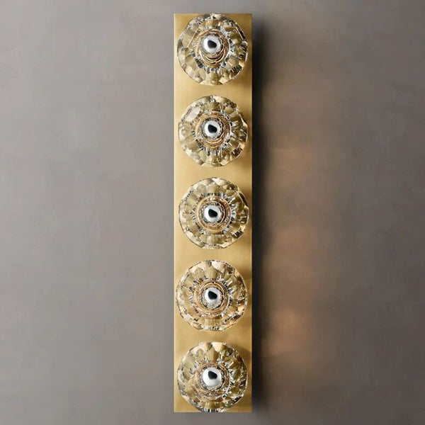 Kristina Clear Glass Linear Grand Bathroom Wall Sconce