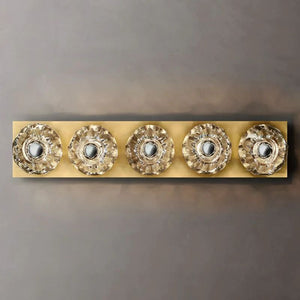 Kristina Clear Glass Linear Grand Bathroom Wall Sconce