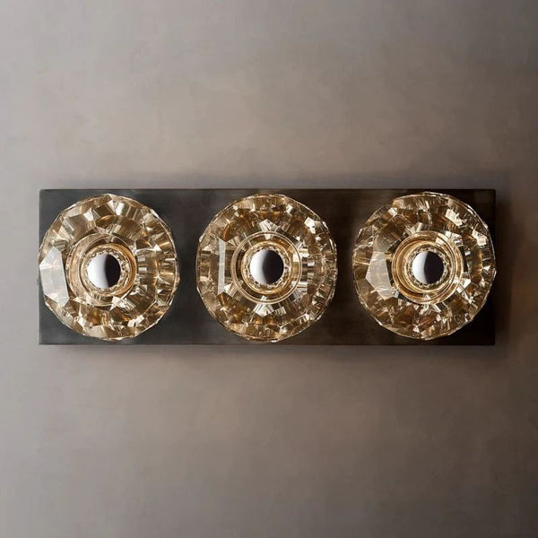 Kristina Clear Glass Linear Short Bathroom Wall Sconce