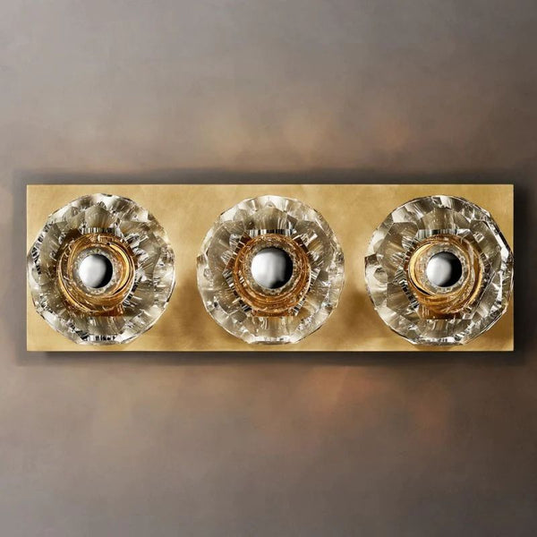 Kristina Clear Glass Linear Short Bathroom Wall Sconce