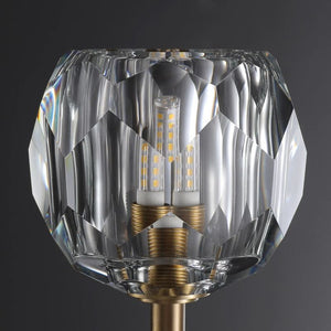 Kristina Clear Glass Short Bedroom Wall Sconce
