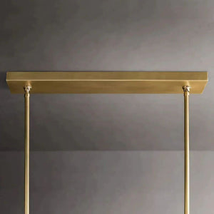 Kristina Glass Double Linear  Dining Room Chandelier 60"