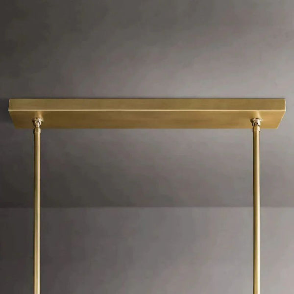 Kristina Glass Double Linear  Dining Room Chandelier 60"