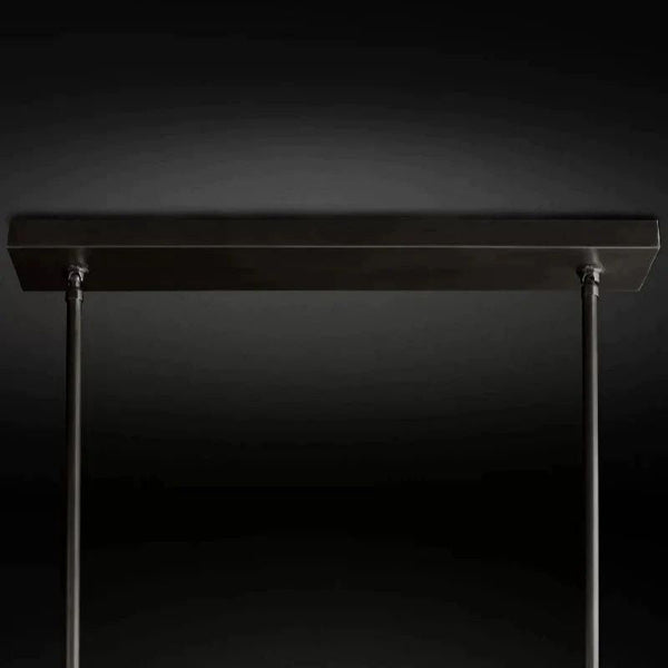 Kristina Glass Double Linear  Dining Room Chandelier 60"