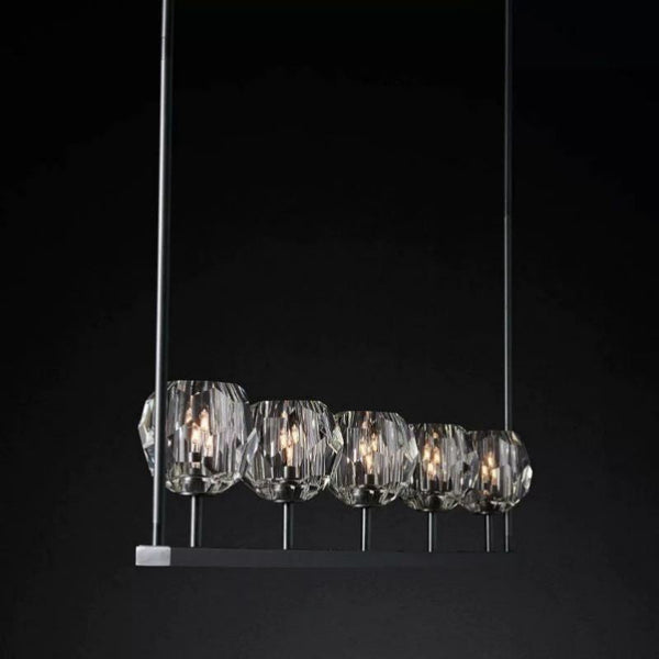 Kristina Glass Linear  Dining Room Chandelier 48"