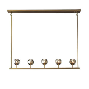 Kristina Glass Linear  Dining Room Chandelier 48"