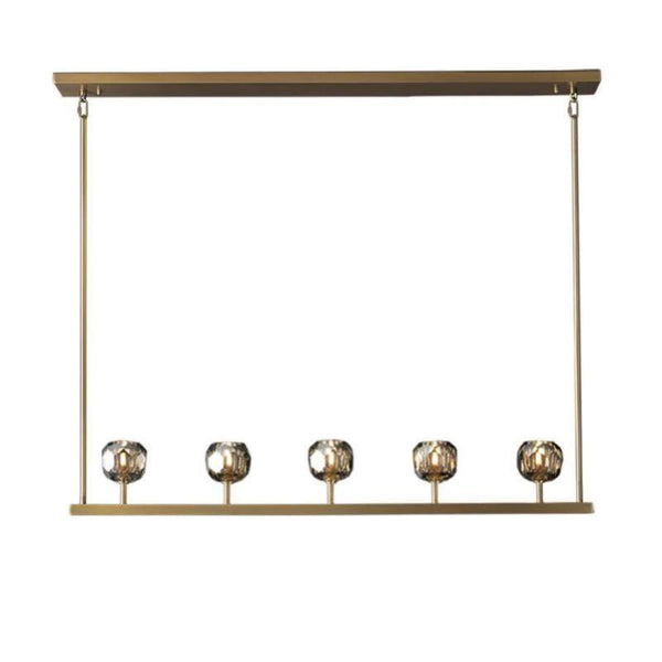 Kristina Glass Linear  Dining Room Chandelier 48"