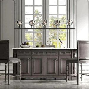 Kristina Glass Linear  Dining Room Chandelier 48"