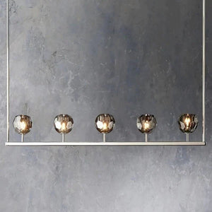 Kristina Glass Linear  Dining Room Chandelier 48"