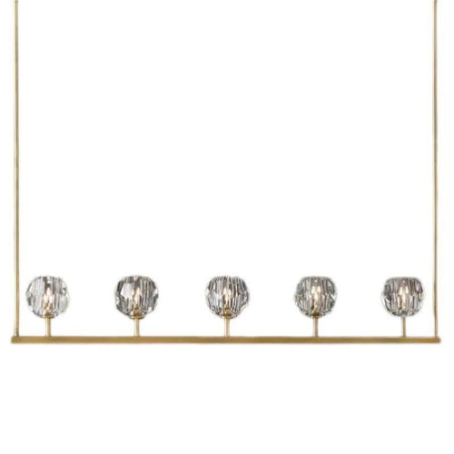 Kristina Glass Linear  Dining Room Chandelier 48"