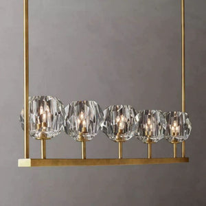 Kristina Glass Linear  Dining Room Chandelier 48"