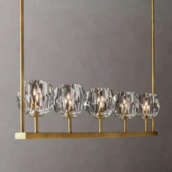 Kristina Glass Linear  Dining Room Chandelier 48"