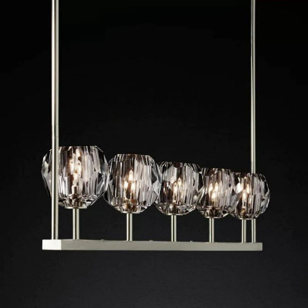 Kristina Glass Linear  Dining Room Chandelier 48"