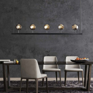 Kristina Glass Linear  Dining Room Chandelier 48"