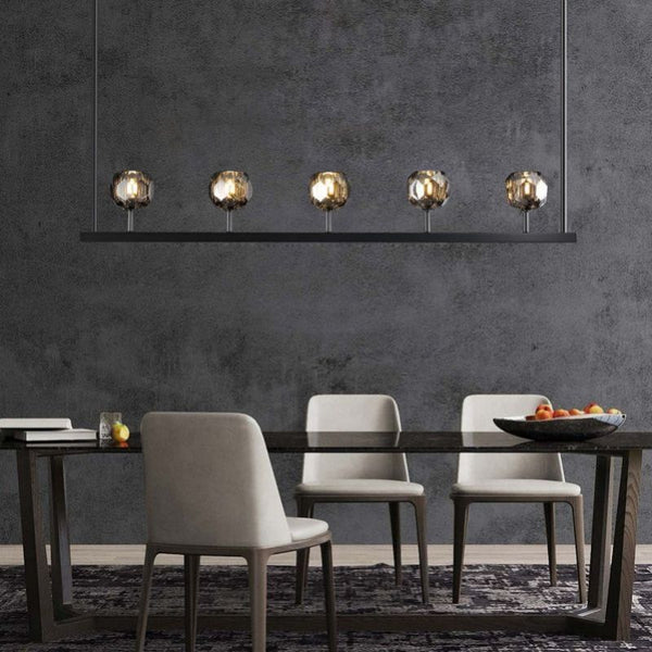 Kristina Glass Linear  Dining Room Chandelier 48"