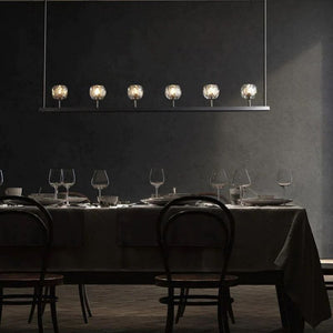 Kristina Glass Linear  Dining Room Chandelier 60"