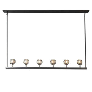 Kristina Glass Linear  Dining Room Chandelier 60"