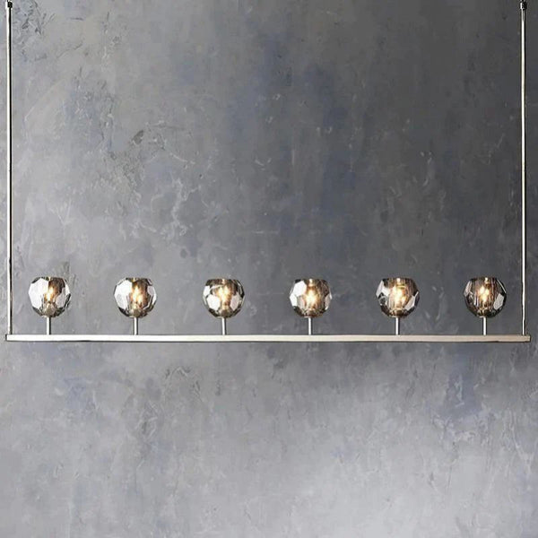 Kristina Glass Linear  Dining Room Chandelier 60"