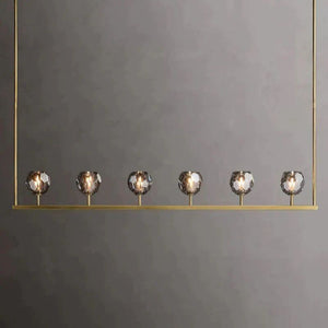 Kristina Glass Linear  Dining Room Chandelier 60"