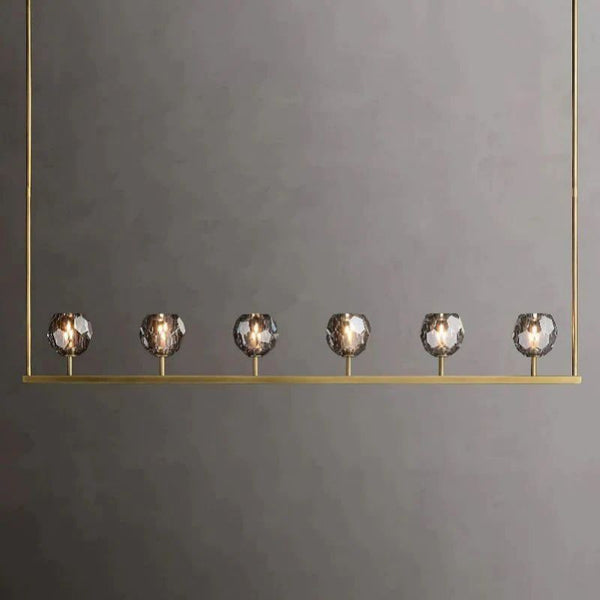 Kristina Glass Linear  Dining Room Chandelier 60"