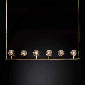 Kristina Glass Linear  Dining Room Chandelier 60"