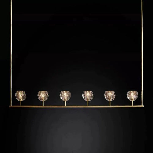 Kristina Glass Linear  Dining Room Chandelier 60"