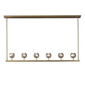 Kristina Glass Linear  Dining Room Chandelier 60"