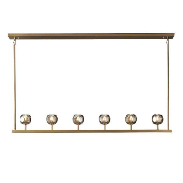 Kristina Glass Linear  Dining Room Chandelier 60"