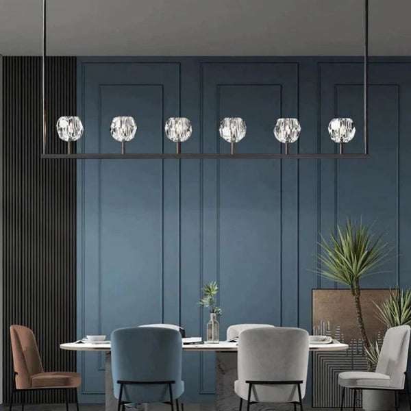 Kristina Glass Linear  Dining Room Chandelier 60"