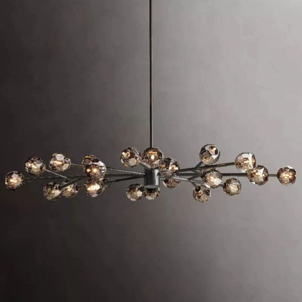 Kristina Glass Oval Chandelier 72"