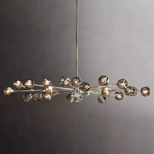 Kristina Glass Oval Chandelier 72"