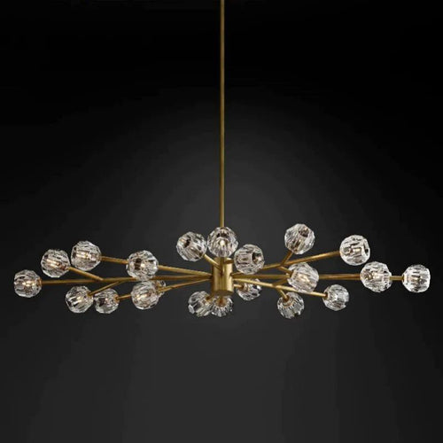 Kristina Glass Oval Chandelier 72"