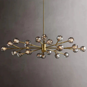 Kristina Glass Oval Chandelier 72"