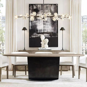 Kristina Glass Oval Chandelier 72"