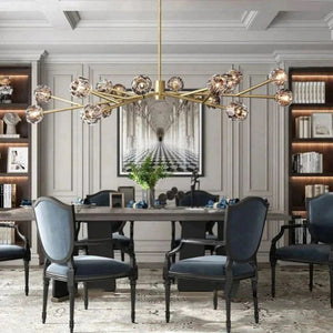 Kristina Glass Oval Chandelier 72"