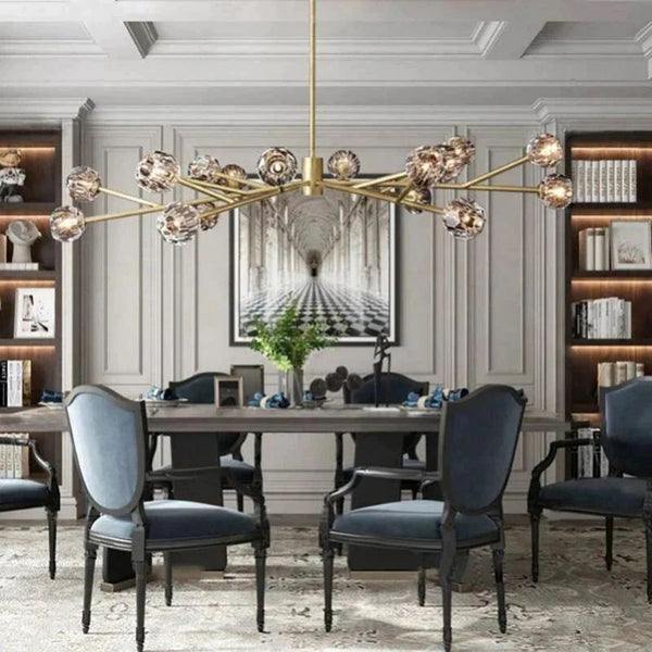 Kristina Glass Oval Chandelier 72"