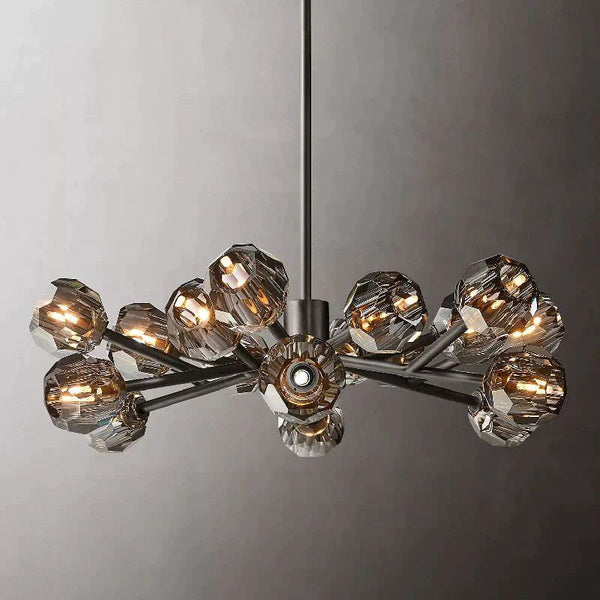 Kristina Glass Round Chandelier 36"