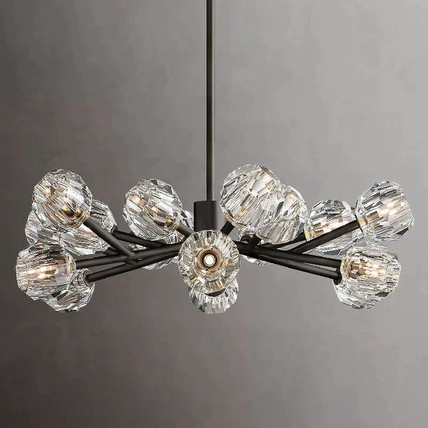 Kristina Glass Round Chandelier 36"