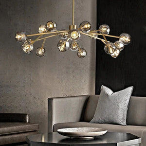 Kristina Glass Round  Dining Room Chandelier 48"