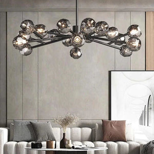 Kristina Glass Round  Dining Room Chandelier 48"