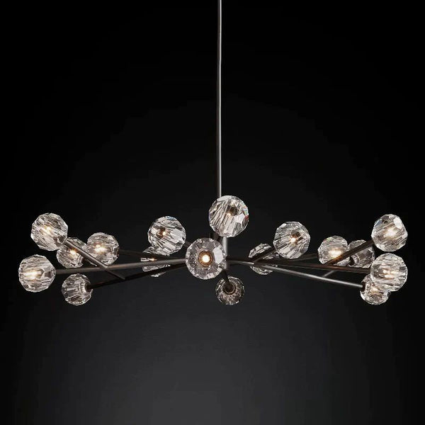 Kristina Glass Round Dining Room Chandelier 60"