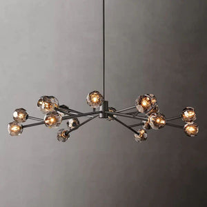 Kristina Glass Round Dining Room Chandelier 60"