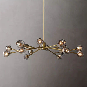 Kristina Glass Round Dining Room Chandelier 60"
