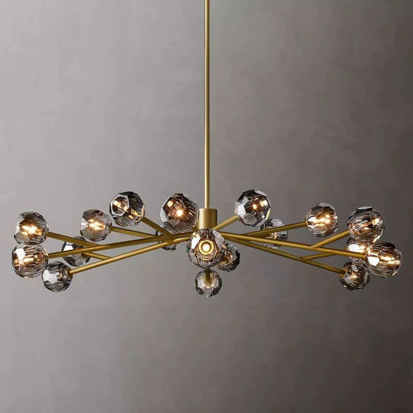 Kristina Glass Round Dining Room Chandelier 60"